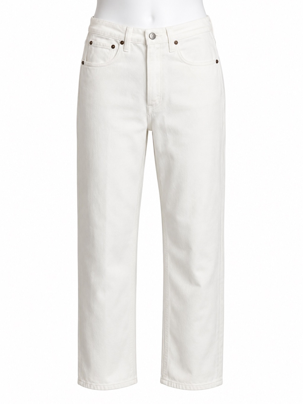 Size 24 Women’s AGOLDE Riley High Rise Straight Jean Whip White Denim